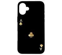 Custodia per iPhone 16 Plus Ace of Clubs - Carte da poker per blackjack