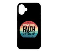 Custodia per iPhone 16 Plus Active Faith Can Move Mountains Christian Men Women Kids