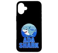 Custodia per iPhone 16 Plus Ada Shark Family Reunion Squad Nome Cognome