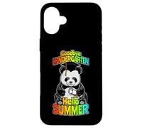 Custodia per iPhone 16 Plus Addio Kindergarten Hello Summer Funny Happy Panda Bear