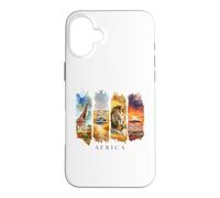 Custodia per iPhone 16 Plus Africa Giraffe, Leoni e Savana - Vacanze Africa