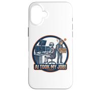 Custodia per iPhone 16 Plus AI Took My Job Programmatore Divertente Robot Umorismo