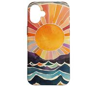 Custodia per iPhone 16 Plus Alba Montagna Arte Natura Amante Oceano Onde Sun Mandala