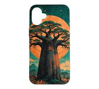 Custodia per iPhone 16 Plus Albero di Baobab Sotto Un Cielo Pieno Di Stelle