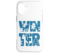 Custodia per iPhone 16 Plus Albero di Natale invernale Paese delle meraviglie Gingerbread Angels Snow Fun