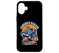 Custodia per iPhone 16 Plus Albert's Garage Hotrod Classic Car Design per nome Albert