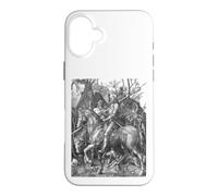 Custodia per iPhone 16 Plus Albrecht Dürer Cavaliere La morte e il diavolo Arte Rinascimentale