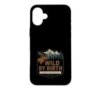 Custodia per iPhone 16 Plus Alce, zampa d'orso dell'Alaska Wilderness Pride, ultima frontiera