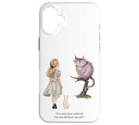 Custodia per iPhone 16 Plus Alice Adventures Wonderland Vintage Libro Citazione Lewis Carrol