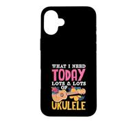 Custodia per iPhone 16 Plus All I Need Is This Ukulele Divertente Lettore Musicale Hawaiano