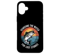 Custodia per iPhone 16 Plus Alla ricerca dell'acqua per storie perdute Bass Fishing