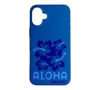 Custodia per iPhone 16 Plus Aloha Hawaii Blue Hibiscus