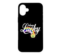 Custodia per iPhone 16 Plus Always Lucky - Barattolo di monete con arcobaleno