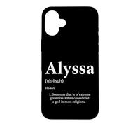 Custodia per iPhone 16 Plus Alyssa Definizione Divertente Nome Compleanno Per Lissa Lyssa