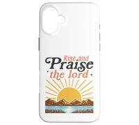 Custodia per iPhone 16 Plus Alzati e loda il Signore - Retro Christian Sunburst