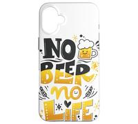 Custodia per iPhone 16 Plus AMANTE DELLA BIRRA. "Senza birra non c'è vita". Ver.2