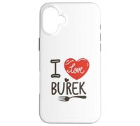 Custodia per iPhone 16 Plus Amo Burek Pita cibo bosniaco Balcani Specialità