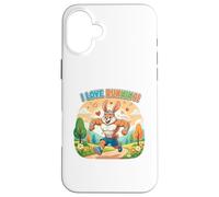 Custodia per iPhone 16 Plus Amo correre Healthy Rabbitt