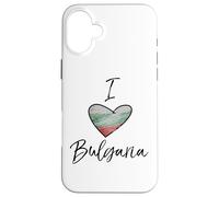 Custodia per iPhone 16 Plus Amo la bandiera della Bulgaria nel cuore
