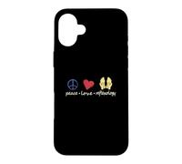 Custodia per iPhone 16 Plus Amore di pace Riflessologia Massaggio riflessologo