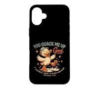 Custodia per iPhone 16 Plus Anatra cristiana mi quack su proverbi di dio 17:22