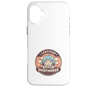 Custodia per iPhone 16 Plus Anime Ansia Pensare troppo Weeb Kawaii Overthinker Merch
