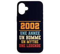 Custodia per iPhone 16 Plus Anniversaire Cadeau Design Drole Année 2002