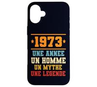 Custodia per iPhone 16 Plus Anniversaire Cadeau Design Drole Homme 1973