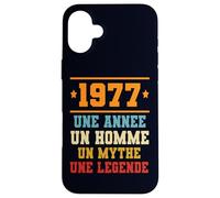 Custodia per iPhone 16 Plus Anniversaire Cadeau Design Drole Homme 1977