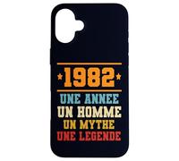 Custodia per iPhone 16 Plus Anniversaire Cadeau Design Drole Homme 1982