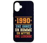 Custodia per iPhone 16 Plus Anniversaire Cadeau Design Drole Homme 1990