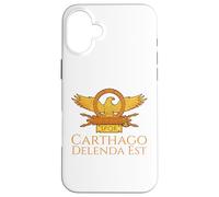Custodia per iPhone 16 Plus Antica Roma Latina Citazione SPQR Eagle - Carthago Delenda Est