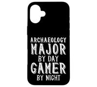 Custodia per iPhone 16 Plus Archaeology Major By Day Gamer By Night Archaeologist Gamer