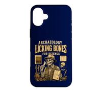 Custodia per iPhone 16 Plus Archeologia Leccare Ossa per Scienza Scheletro Campo