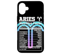 Custodia per iPhone 16 Plus Ariete Valori nutrizionali Segno zodiacale Astrologia Blu Viola
