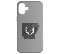 Custodia per iPhone 16 Plus Arkansas AR Deer Hunting Shed Antlers Design