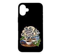 Custodia per iPhone 16 Plus AROMA SPOON CALM Assaggio calmo del caffè