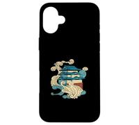 Custodia per iPhone 16 Plus Arte Asiatica Tradizionale Costruzione Giapponese Ocean Wave