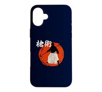 Custodia per iPhone 16 Plus Arti marziali giapponesi Sojutsu Yari Spear Kanji Art