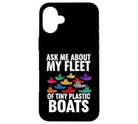 Custodia per iPhone 16 Plus Ask Me About My Fleet Of Tiny Plastic Boats 3D Printing Fun