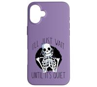 Custodia per iPhone 16 Plus ASPETTERÒ UN TRANQUILLO Halloween Teacher Skeleton Meme