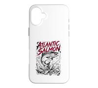 Custodia per iPhone 16 Plus Atlantic Salmon River King Fly Strike - Frantumatore da pesca