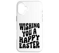 Custodia per iPhone 16 Plus Augurandovi una felice Pasqua felice Risurrezione Domenica Gesù