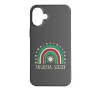 Custodia per iPhone 16 Plus Augusta Sicilia, Italia Bel Arcobaleno Design