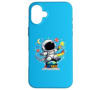 Custodia per iPhone 16 Plus Autism Is My Super Power, Carino Astronauta Puzzle Piece