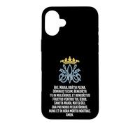 Custodia per iPhone 16 Plus Ave Maria Preghiera Messa Latina Ave Maria Piena Di Grazia