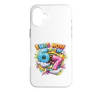 Custodia per iPhone 16 Plus Avevo 6 anni Ora sono 7 Drip Six Seven 7th Birthday Ice Cream Drip