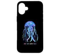 Custodia per iPhone 16 Plus Awesome Cute UnderWater Fish Sea Just Go With Flow JellyFish