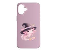 Custodia per iPhone 16 Plus Axolotl - Cappello magico da mago per Halloween, fantasia kawaii