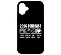 Custodia per iPhone 16 Plus Baby Coming Soon 2026 Forecast Baby Shower Funny New Dad Mom
